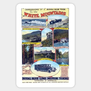 1925 Tour the White Mountains of New Hampshire Sticker